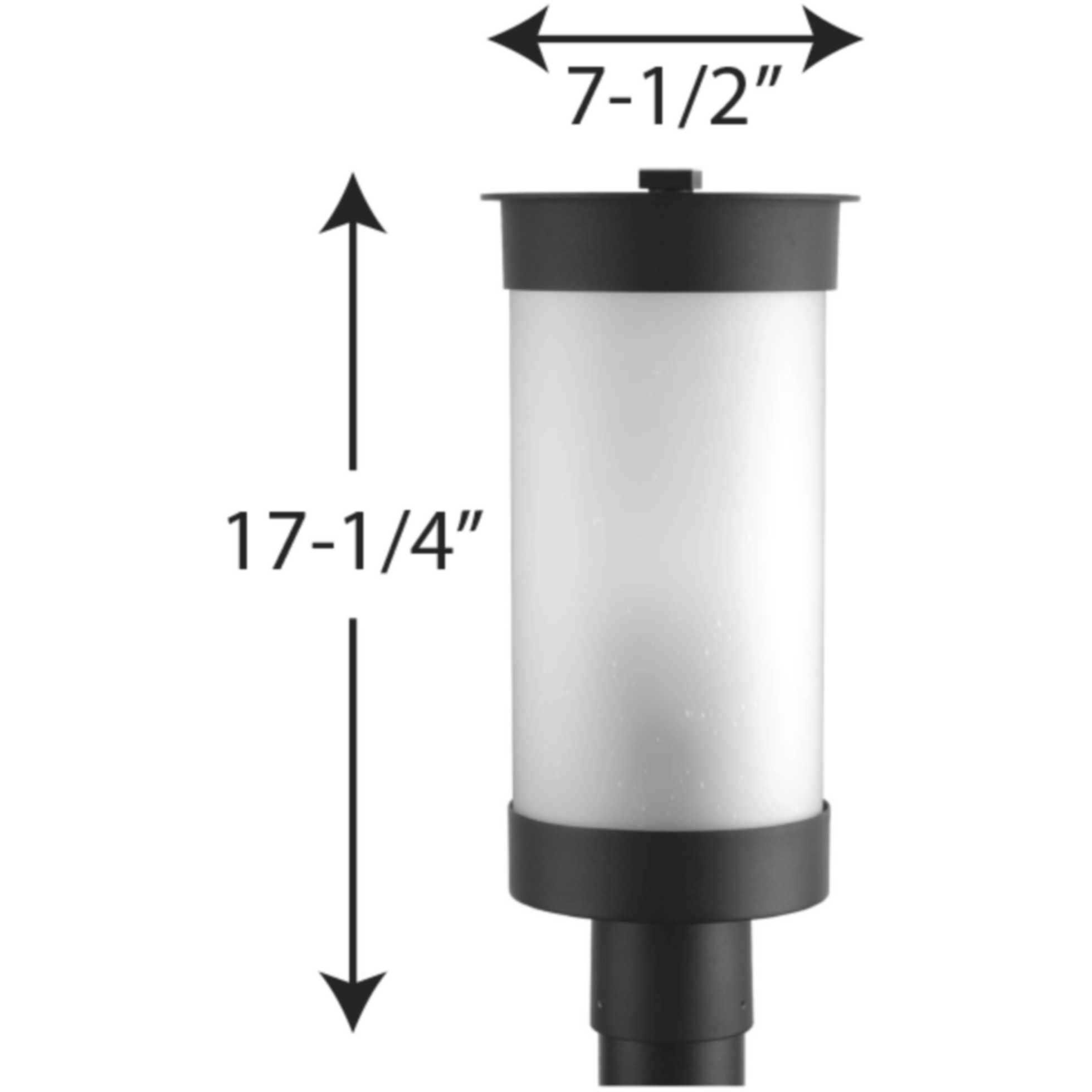 Hawthorne 2 Light 17 inch Textured Black Outdoor Post Lantern