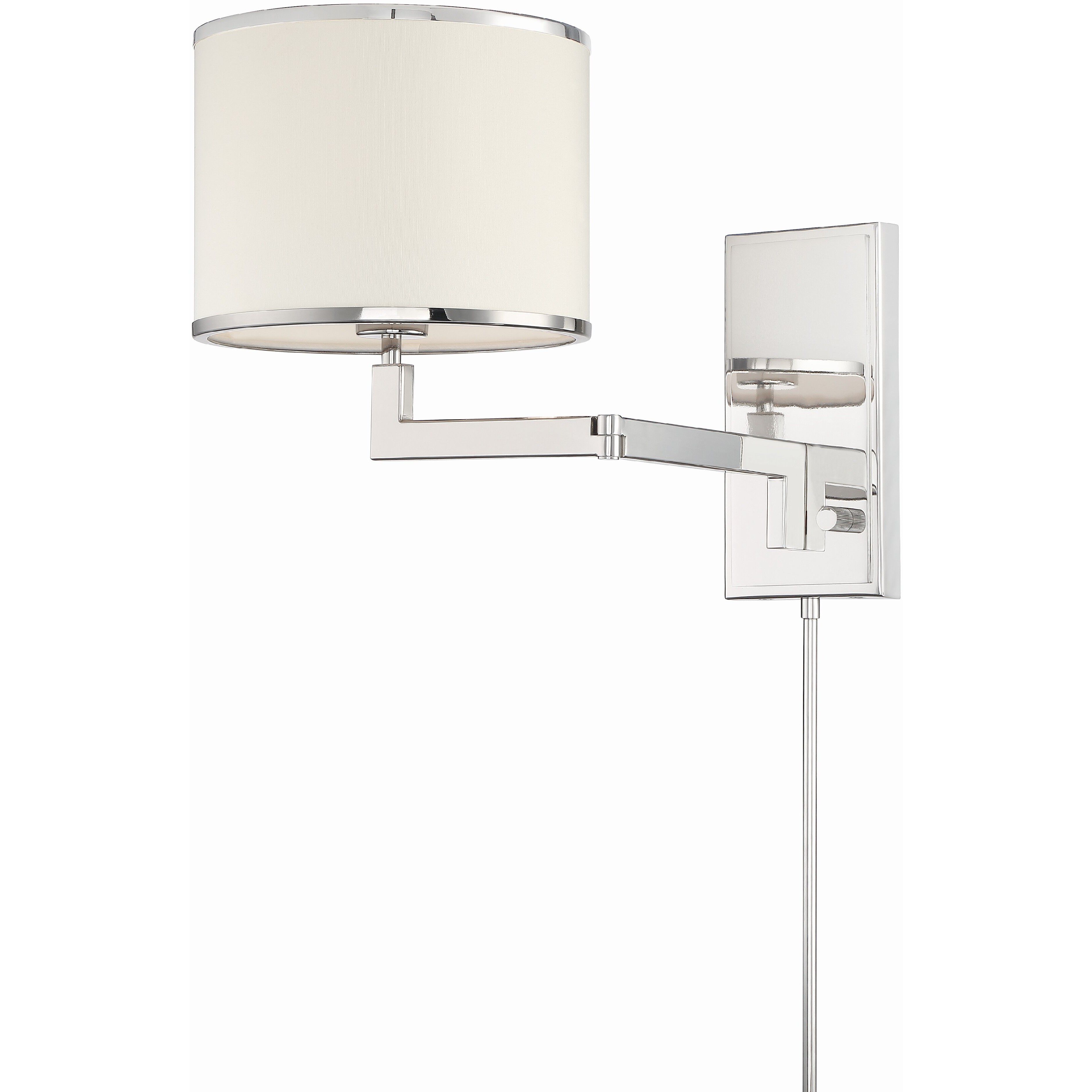 Madison 21.25 inch 60.00 watt Polished Nickel Task Sconce Wall Light