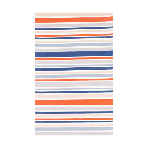 Maritime 36 X 24 inch Burnt Orange/Cream/Medium Gray/Dark Blue/Khaki Outdoor Rug, Rectangle