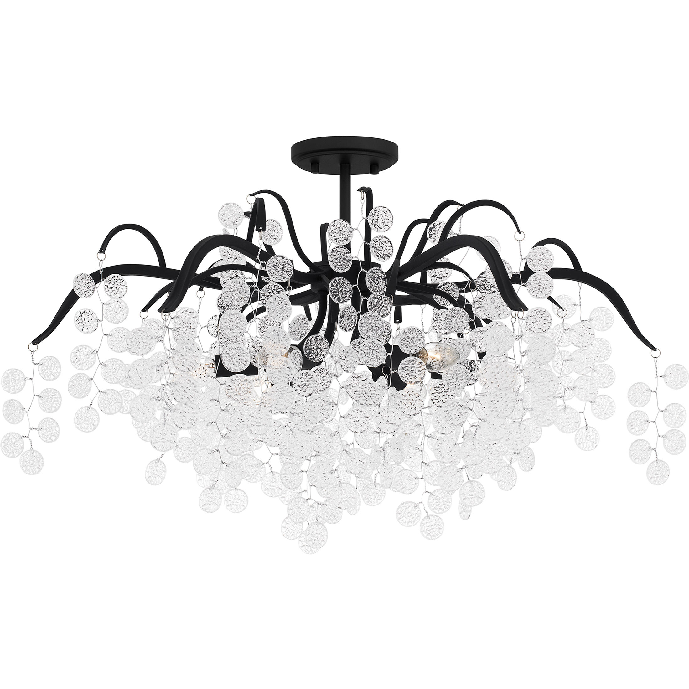 Maple 6 Light 29 inch Earth Black Semi-Flush Mount Ceiling Light, Extra Large