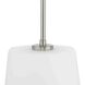 Clarion 1 Light 10.5 inch Brushed Nickel Pendant Ceiling Light