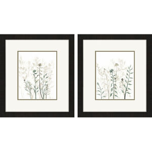 Branch Silhouette Green and Brown and Beige and Neutral Framed Art