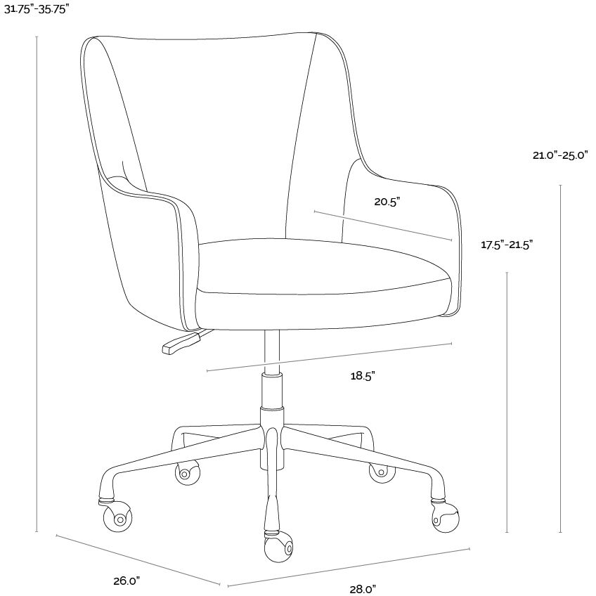 Franklin Vintage Black Office Chair