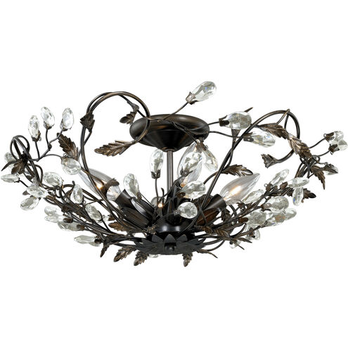 Jardin LED 19 inch Architectural Bronze and Gold Accents Semi-Flush Mount Ceiling Light
