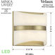 Velaux LED 6.5 inch Soft Brass Wall Mount Wall Light