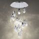 Beyond Martini LED 23 inch Polished Nickel Multi-Light Pendant Ceiling Light in Optic, Round Canopy