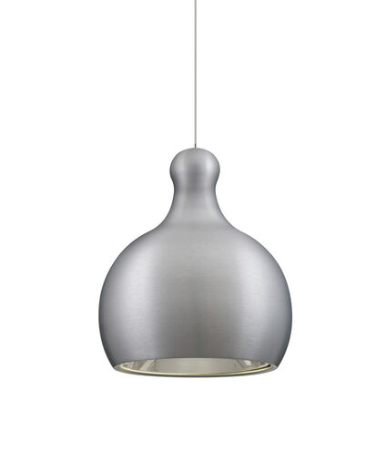 Felix LED Satin Nickel Pendant Ceiling Light in Silver Foil Satin Nickel