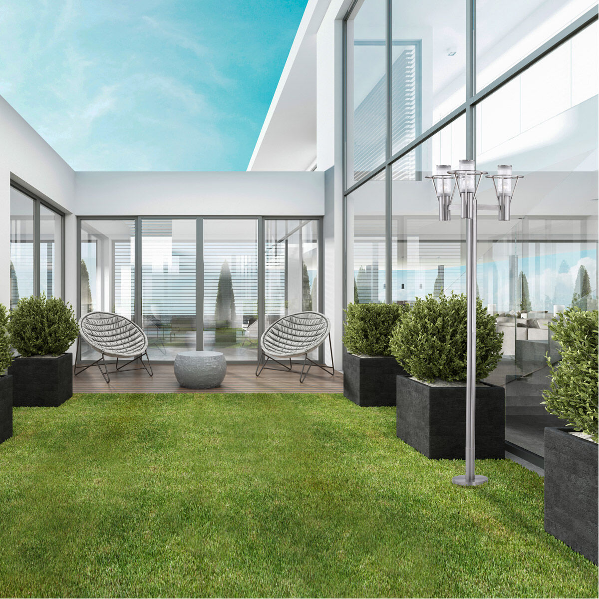 Belfast LED 86.75 inch Stainless Steel Outdoor Post Light