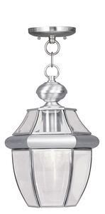 Monterey 1 Light 9 inch Brushed Nickel Outdoor Pendant Lantern