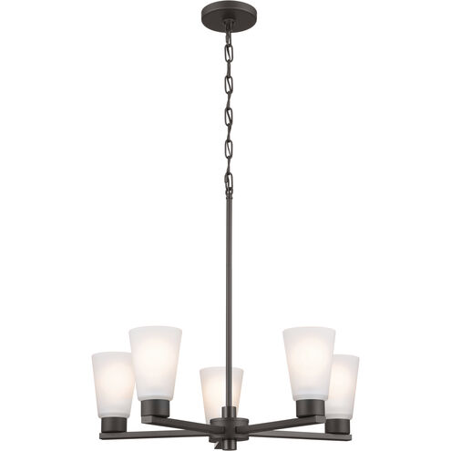 Stamos 5 Light Olde Bronze Chandelier Ceiling Light, Medium, 1 Tier
