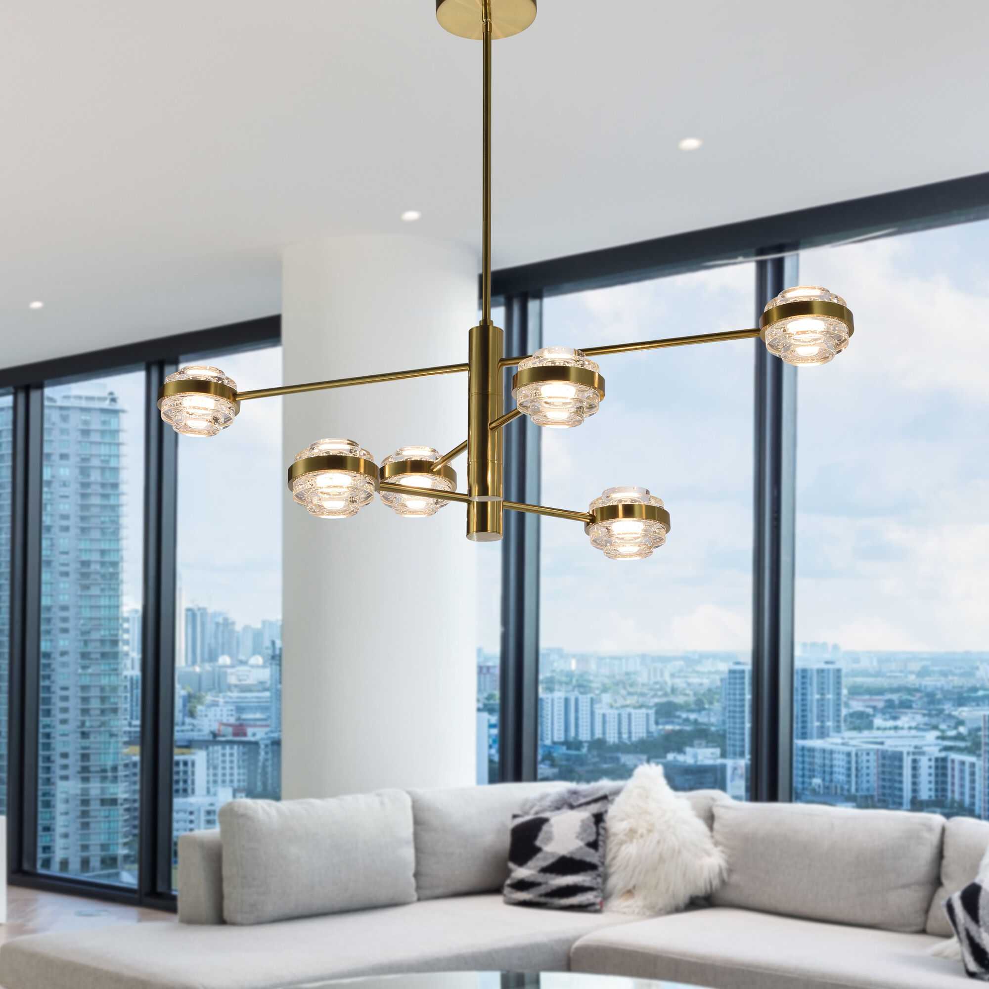 Milano Series 17 inch Antique Brass Chandelier Ceiling Light, Artisan Collection