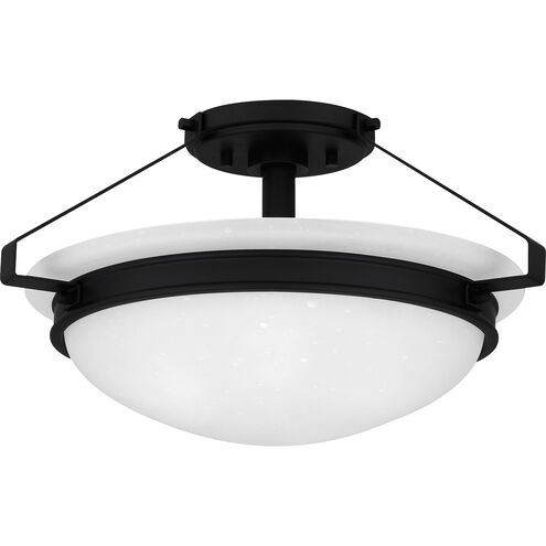 Elderwood 2 Light 15 inch Matte Black Semi-Flush Mount Ceiling Light