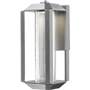 Wexford LED 14 inch Slate Outdoor Wall Light in Silver Leaf