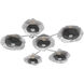 Atmosphere Cumulus LED Classic Silver Sconce/Flush Mount Ceiling Light in 3000K LED, Classic Silver with Black Inner, Hub & Spoke