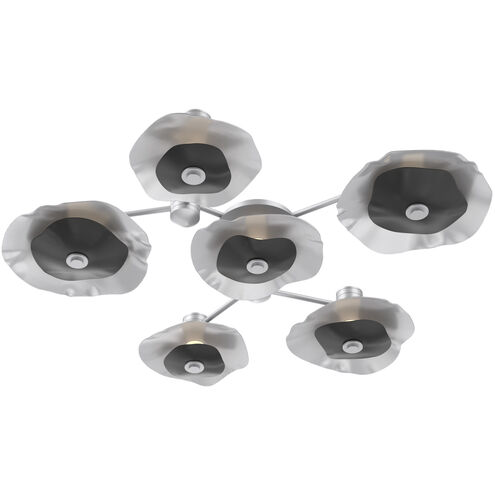 Atmosphere Cumulus LED Classic Silver Sconce/Flush Mount Ceiling Light in 3000K LED, Classic Silver with Black Inner, Hub & Spoke