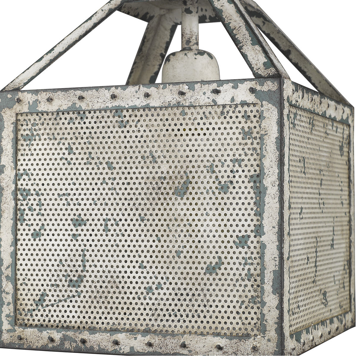 Iris 1 Light 8 inch Aged Ivory Pendant Ceiling Light