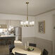 Shailene 5 Light Natural Brass Chandelier Ceiling Light, 1 Tier, Medium