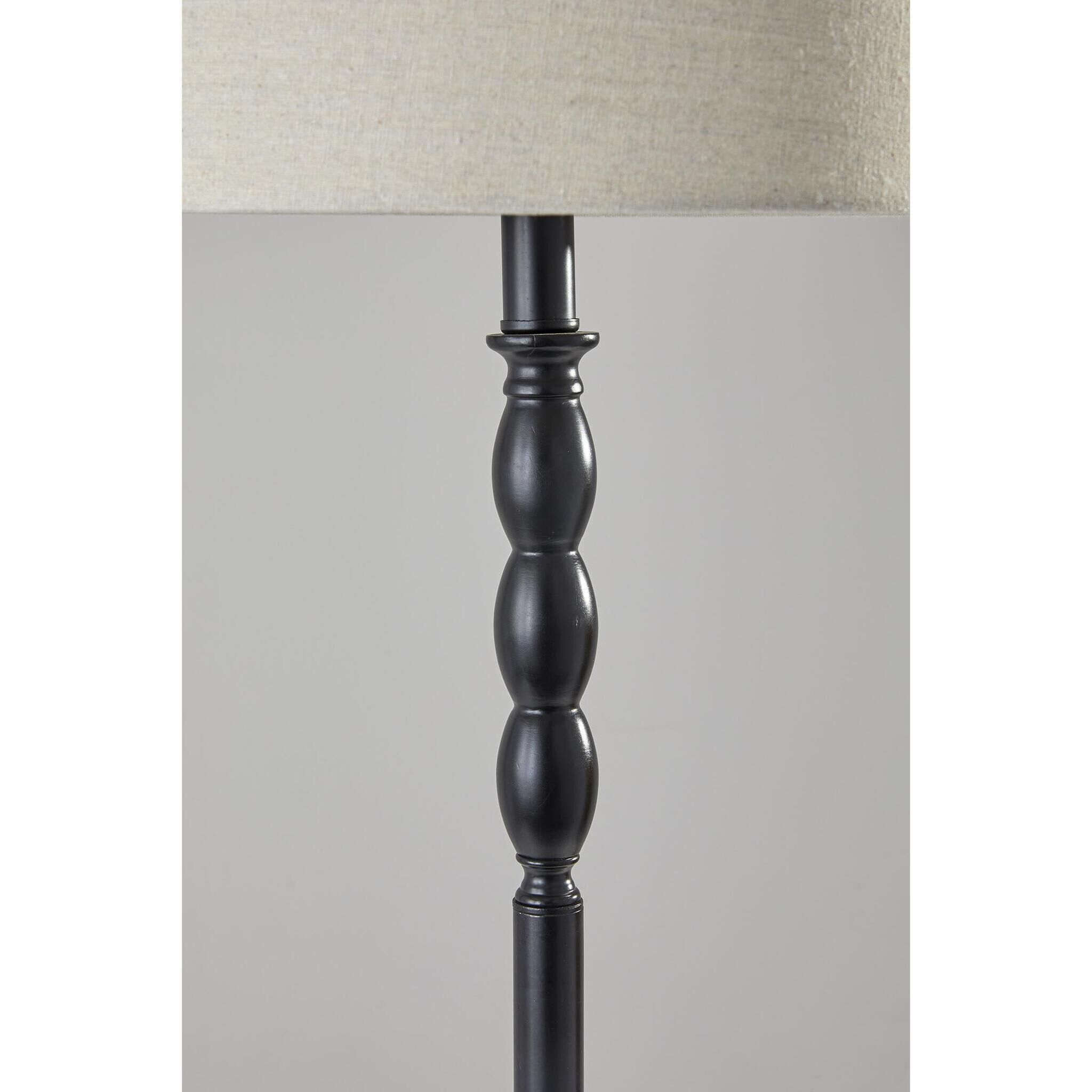 William 58 inch 150 watt Black Floor Lamp Portable Light, Simplee Adesso