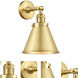 Franklin Restoration Appalachian 1 Light 8 inch Satin Gold Sconce Wall Light, Franklin Restoration