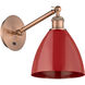 Ballston Plymouth Dome 1 Light 8 inch Polished Nickel Sconce Wall Light