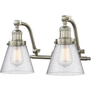 Franklin Restoration Small Cone 2 Light 18.00 inch Bathroom Vanity Light