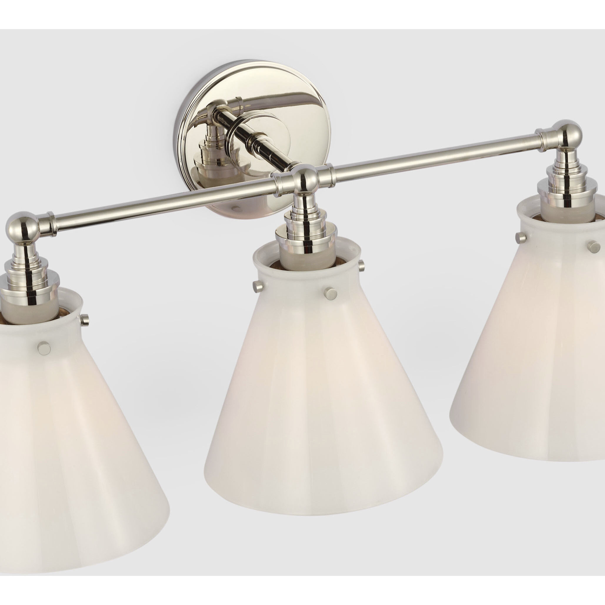 Chapman & Myers Parkington LED 24 inch Polished Nickel Bath Bar Wall Light