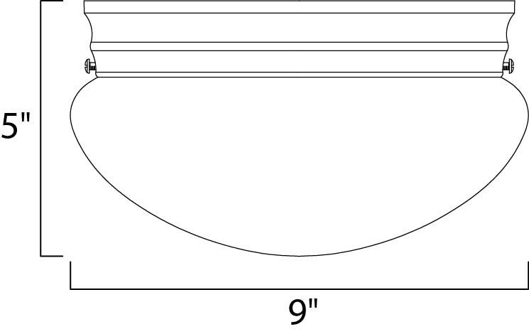 Essentials - 588x 2 Light 9 inch Polished Brass Flush Mount Ceiling Light