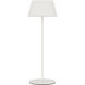 Pleat 14.75 inch 2 watt White Rechargeable Table Lamp Portable Light