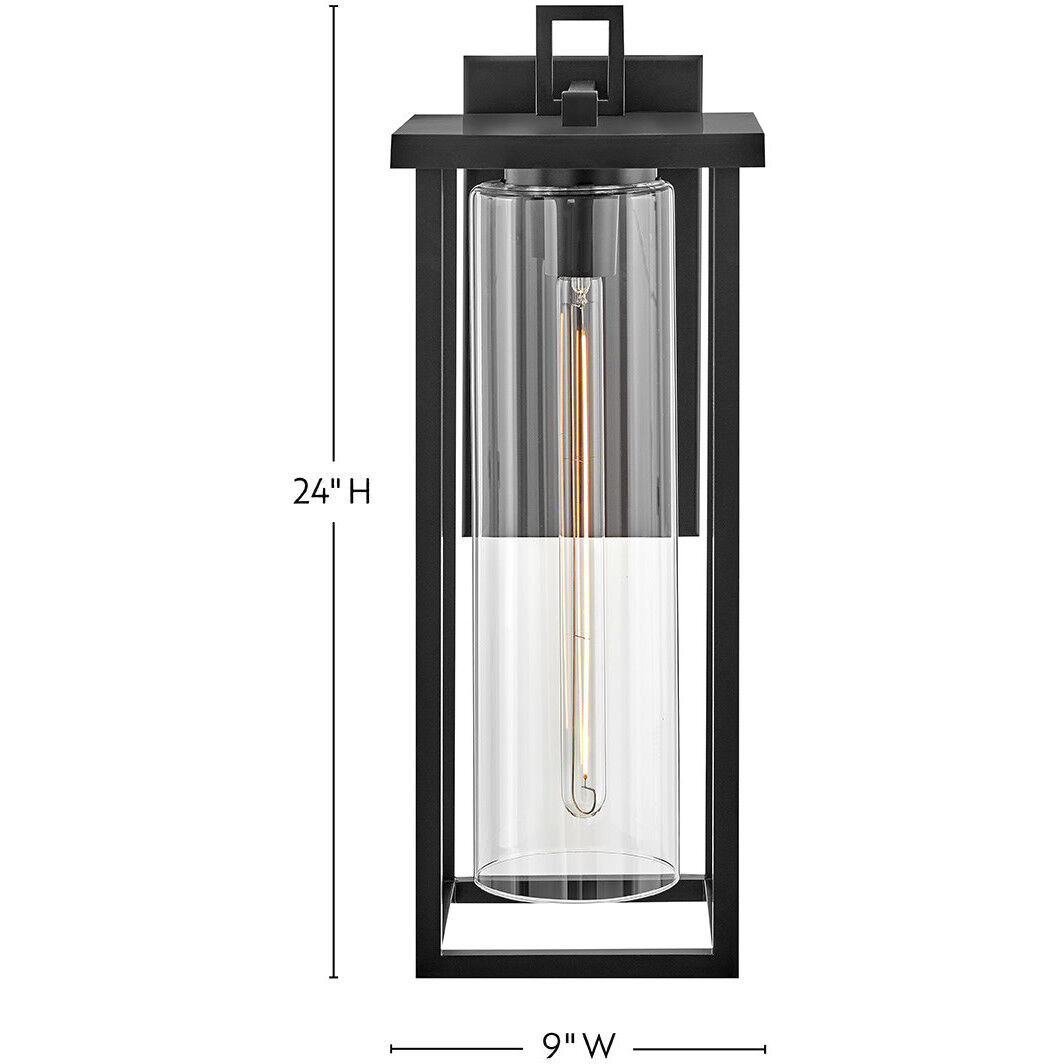 Mateo 1 Light 24 inch Black Outdoor Wall Mount