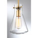 Industrial 1 Light 6.25 inch Natural Brass Pendant Ceiling Light