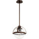 Meridian 1 Light 13 inch Oiled Bronze Pendant Ceiling Light