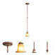 Villa Verona 1 Light 6.25 inch Hand Applied Verona Bronze with Aged Gold Leaf Accents Mini Pendant Ceiling Light