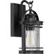 Booker 1 Light 12 inch Mystic Black Wall Lantern