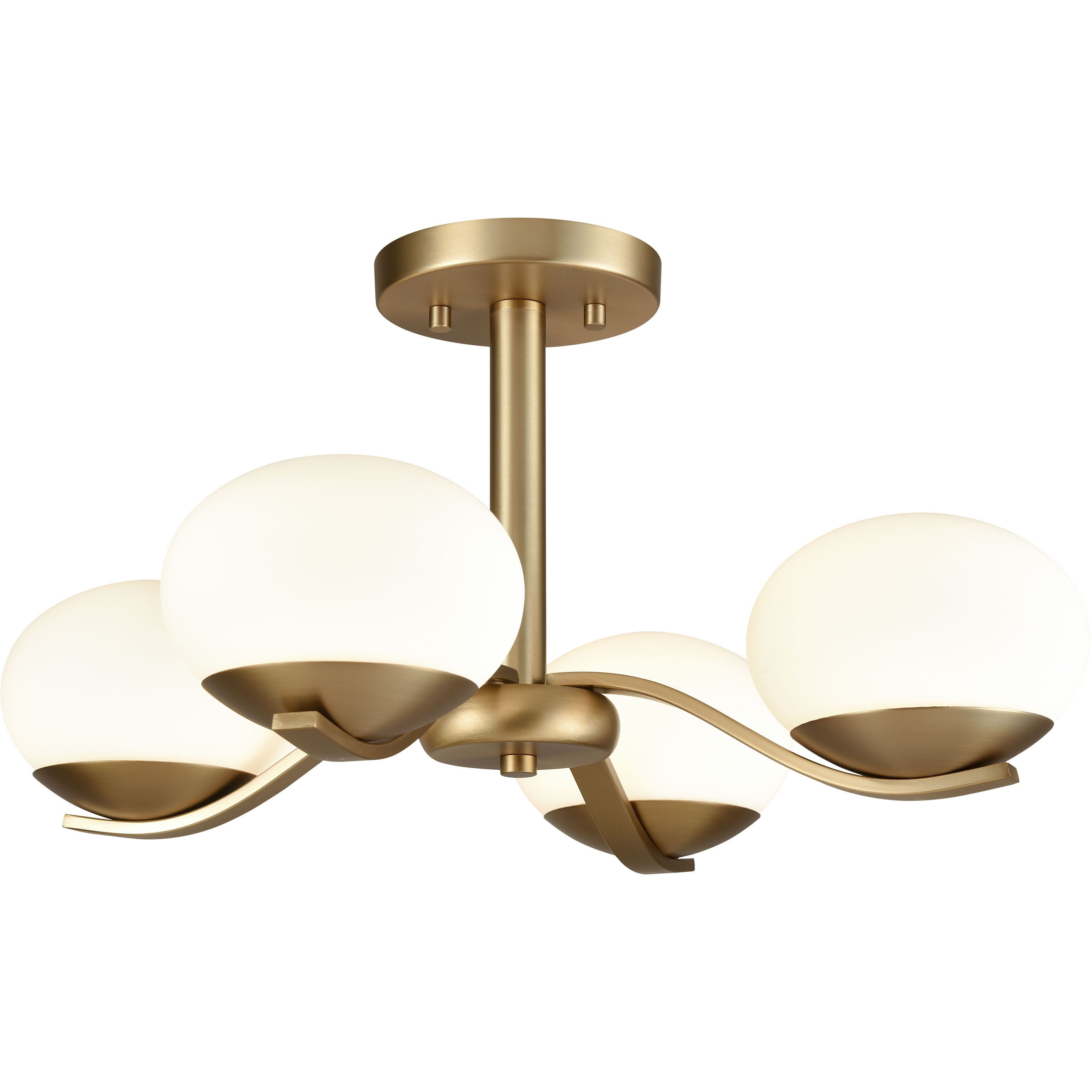 Wallace LED 19.5 inch Brushed Gold Chandelier Ceiling Light