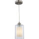 Modesto 1 Light 5 inch Brushed Nickel Cylinder Pendant Ceiling Light