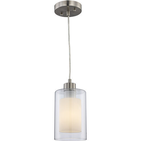 Modesto 1 Light 5 inch Brushed Nickel Cylinder Pendant Ceiling Light