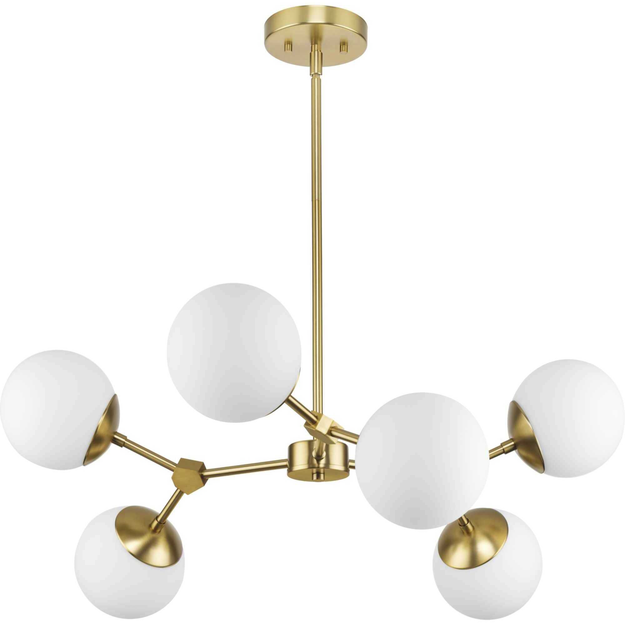 Haas 6 Light 33.5 inch Brushed Bronze Chandelier Ceiling Light, Design Series