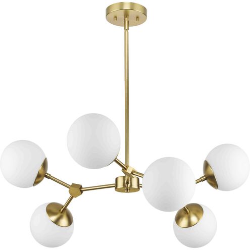 Haas 6 Light 33.5 inch Brushed Bronze Chandelier Ceiling Light, Design Series