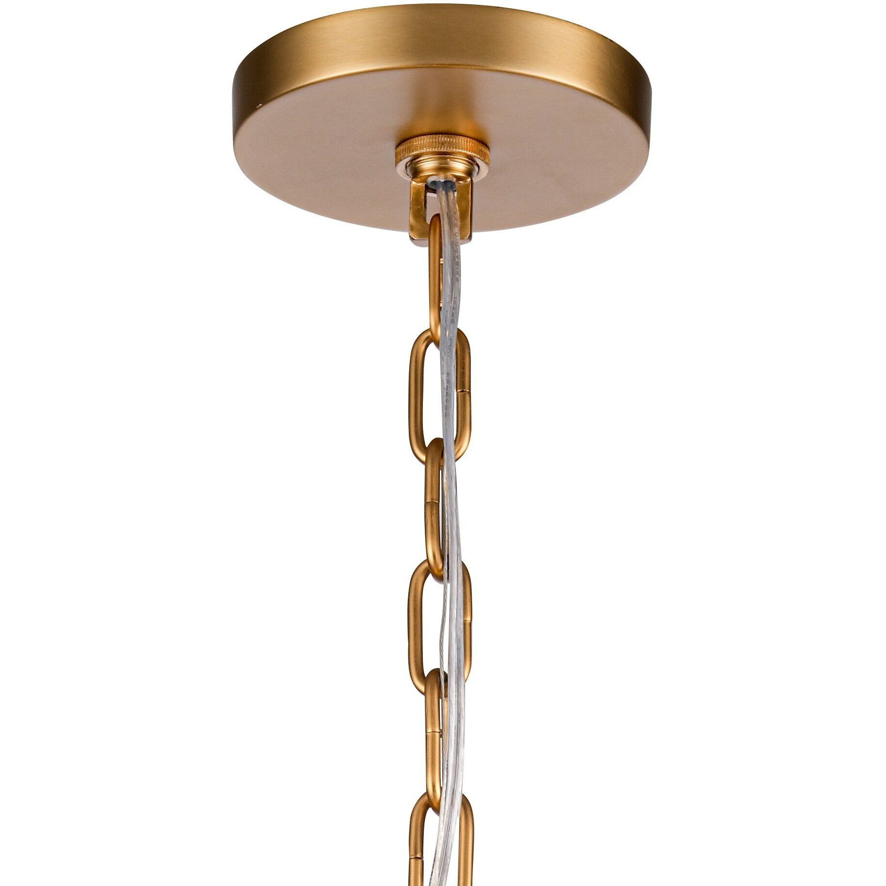 Icicles 4 Light 18 inch Natural Brass Pendant Ceiling Light, Converts to Semi Flush