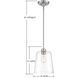 Industrial 1 Light 9.5 inch Brushed Nickel Pendant Ceiling Light