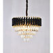 Canada 8 Light 20 inch Black and Gold Chandelier Ceiling Light