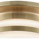 Riley 2 Light 12 inch Satin Brass with White Flush Mount Ceiling Light