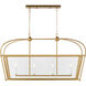 C&M by Chapman & Myers Charleston 4 Light 17.5 inch Satin Brass Pendant Ceiling Light