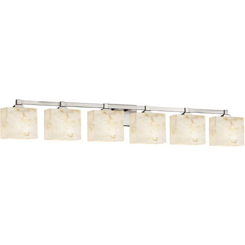 Alabaster Rocks LED 50.5 inch Brushed Nickel Vanity Light Wall Light in 4200 Lm LED, Rectangle