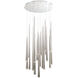 Cascade LED 26 inch Polished Nickel Multi-Light Pendant Ceiling Light in 21, Round, 37in.