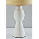 Everest 25.5 inch 100.00 watt White Ceramic Table Lamp Portable Light, Simplee Adesso