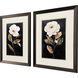 Botanical on Black Black and Brown and White Framed Art