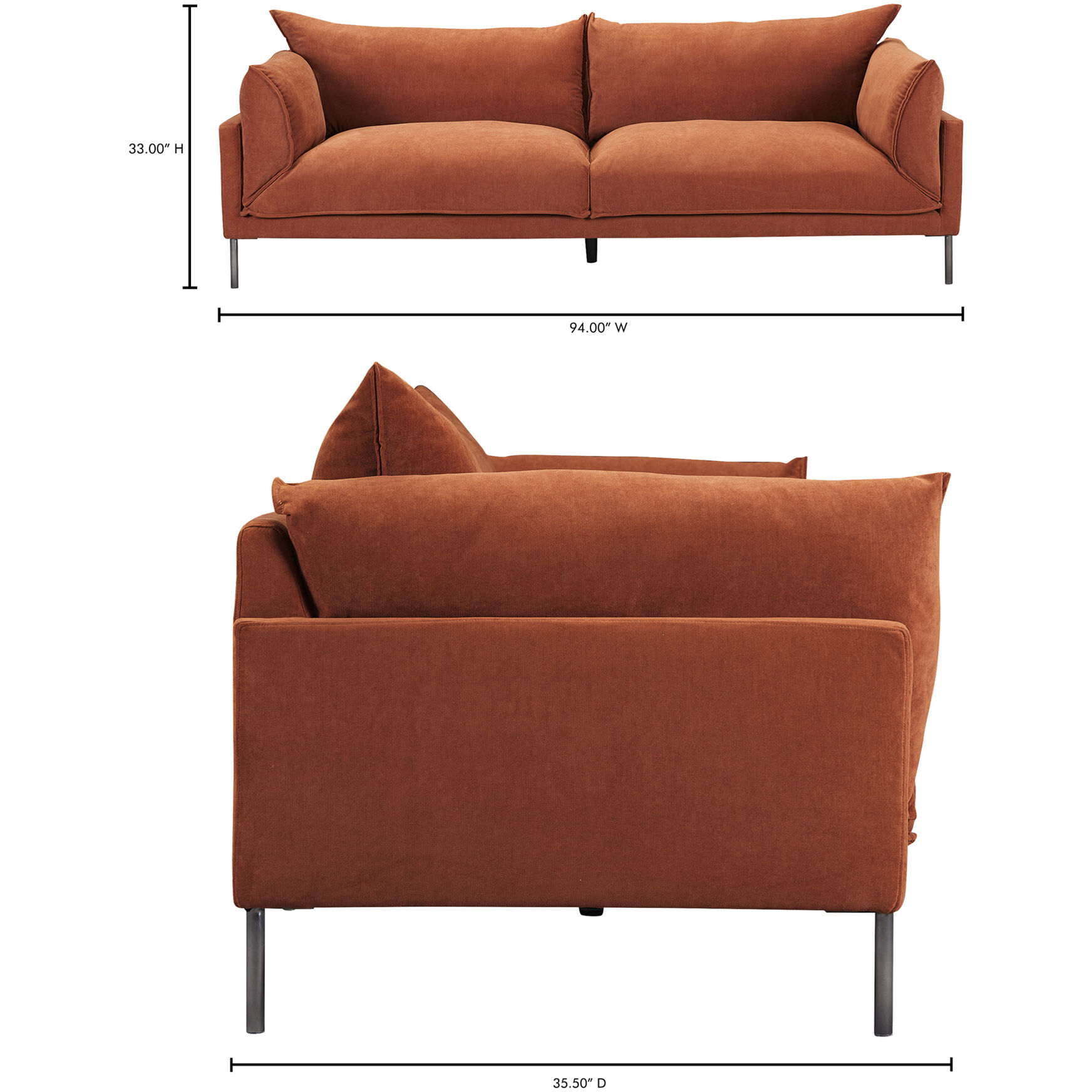 Jamara Orange Sofa