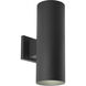 Cylinder Outdoor Wall Mount Up/Down Cylinder in Black, LED Lamping, Progress LED