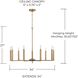 Portman 9 Light 34 inch Aged Brass Chandelier Ceiling Light